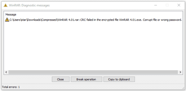Problems With Password or Corrupt File Picture 1