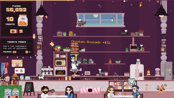 Supurr Cat Cafe: Sandwich Rush Game Screenshot 2