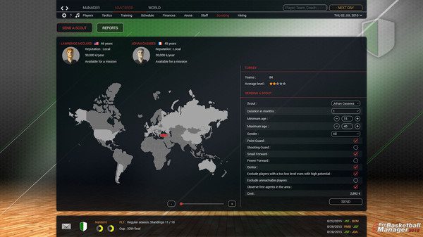 Pro Basketball Manager 2016 PC Game Screenshot 2